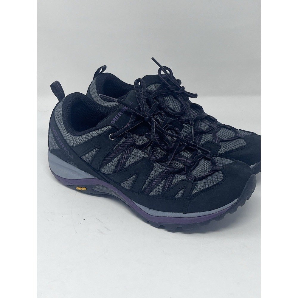 Merrell Siren Sport 3‎ Women's Black/Blackberry Trail Vibram Hiking Shoes Sz 9